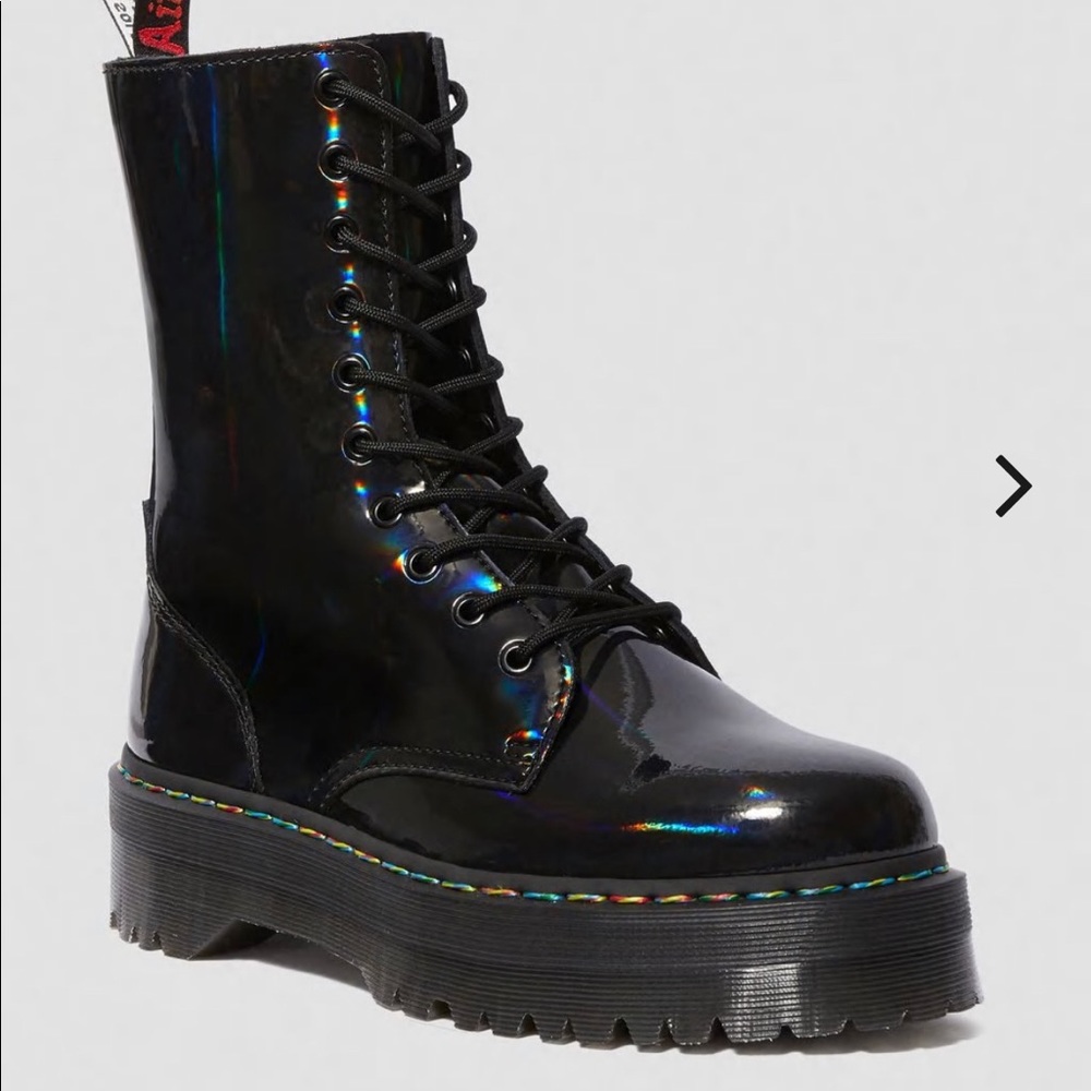 JADON HI RAINBOW PATENT RAINBOW BOOTS W9